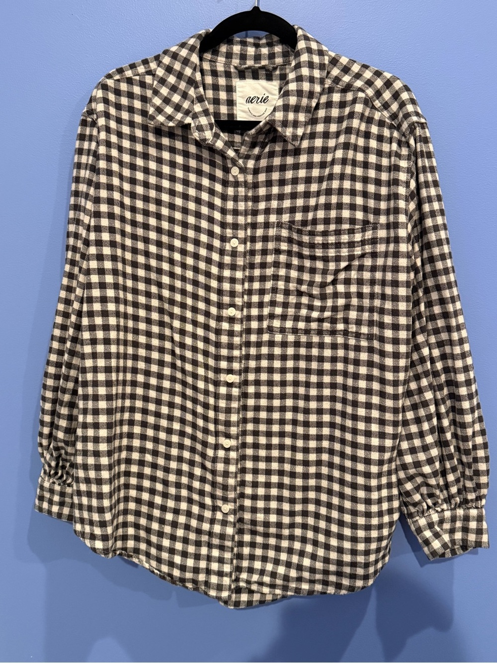 Aerie Gingham Flannel Shirt